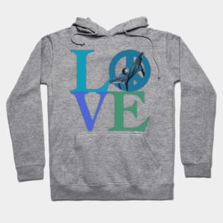 Love & Peace Symbol, Save the Whale Hoodie